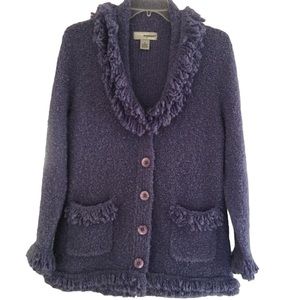 Vintage Designers Originals Periwinkle Cardigan Sweater Jacket Size Medium